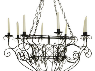 French Wire basket chandeliers