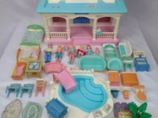 Fisher price dream doll house furniture and dolls